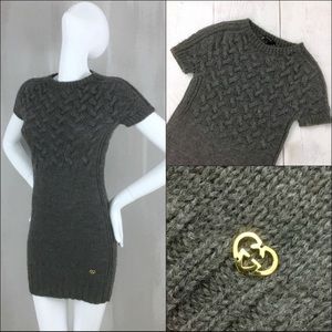 Authentic GUCCI alpaca wool chunky cable kit dress